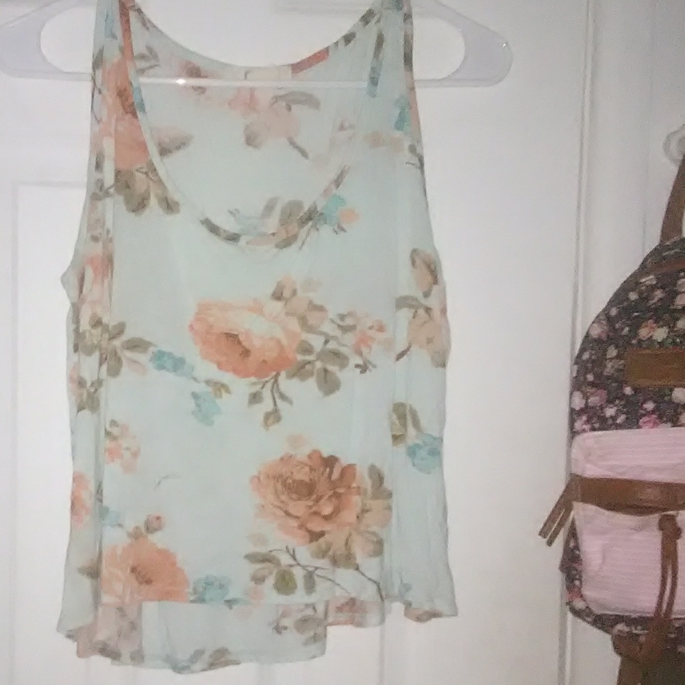 Light blue floral shirt